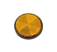 GIUPLOKID Catadiottri per Pali di cancello, Catarifrangenti for Moto rettangolari Rotondi autoadesivi Multicolori da 4 Pezzi(Yellow)