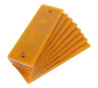 GIUPLOKID Catadiottri per Pali di cancello, Catarifrangenti in plastica da 8 Pezzi for pilastri di cancelli e motociclette Arancioni 14,5x4,5x0,5 cm