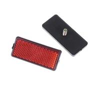 GIUPLOKID Catadiottri per Pali di cancello, Catarifrangenti Moto for Cancelliera Rossi Misure Multiple 4 pz(Red 56x25x6mm)