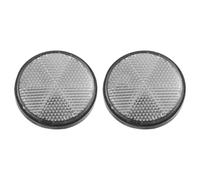 GIUPLOKID Catadiottri per Pali di cancello, Catarifrangenti Rotondi Autoadesivi 56mm Multicolor 2 pz(White 2pcs)