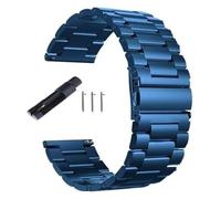 GIUPLOKID Cinturino orologio in metallo, Stainless Steel Watch Strap 20mm/22mm Quick Release Folding Buckle Multicolor Pack Of 2(Silver Gold,20mm)