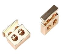 GIUPLOKID Fermaglio Elastico con Cordino, Chiusura a Scatto con 2 Fori Multicolore 17 mm Pezzi(Gold1)