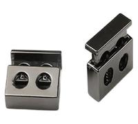 GIUPLOKID Fermaglio Elastico con Cordino, Chiusura a Scatto con 2 Fori Multicolore 17 mm Pezzi(Metal)