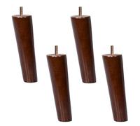 GIUPLOKID Gambe per mobili in legno, Confezione da 4 gambe di ricambio for mobili in legno massello con bulloni M8 5-70 cm(Oblique,25cm/9.8inch)