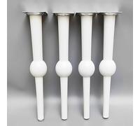 GIUPLOKID Gambe per mobili in legno, Gambe Di Ricambio for Mobili In Legno Massello In Bianco E Nero, 20-75 Cm, Confezione Da 4(White Spiral Rod)