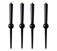 GIUPLOKID Gambe per mobili in legno, Set di gambe for mobili ricambio in legno massello 4 dimensioni multiple multicolori(Black 20cm/7.9in)