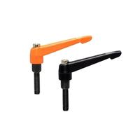 GIUPLOKID Maniglia a leva di serraggio filettata, Leva di bloccaggio M6 Maniglia regolabile Manopola filettatura maschio esterna 10-60mm Multicolor(Black,M6-40mm)