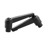 GIUPLOKID Maniglia a leva di serraggio filettata, Maniglia di bloccaggio regolabile con fissaggio filettatura femmina M4-M16 Nero Arancione(Black Colour,M4)