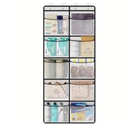 GIUPLOKID Organizer per riporre le scarpe, Organizer da appendere for porta 2 pezzi con 5-10 griglie in diverse dimensioni for la camera letto del bagno(Large)