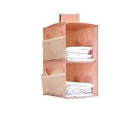 GIUPLOKID Organizer per riporre le scarpe, Organizer portaoggetti da appendere in tessuto non, multistrato, multicolore, for vestiti, calzini e reggiseni(Pink 2-layer)