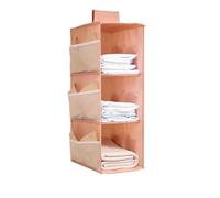 GIUPLOKID Organizer per riporre le scarpe, Organizer portaoggetti da appendere in tessuto non, multistrato, multicolore, for vestiti, calzini e reggiseni(Pink 3-layer)