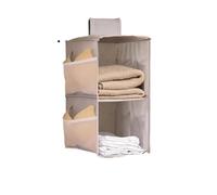 GIUPLOKID Organizer per riporre le scarpe, Organizer portaoggetti da appendere in tessuto non, multistrato, multicolore, for vestiti, calzini e reggiseni(Gray 2-layer)