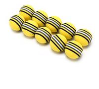 GIUPLOKID Palla da golf in schiuma, Palline da allenamento in spugna golf in schiuma multicolore, confezione 10(Yellow)