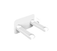 GIUPLOKID Scaffale portaoggetti per Parrucchieri, Porta asciugacapelli 2 Pezzi Organizer Bianco Nero con Supporto for Telefono for Montaggio a Parete del Bagno(White)