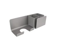 GIUPLOKID Scaffale portaoggetti per Parrucchieri, Porta Asciugacapelli E Piastra da Parete in Alluminio Multicolor Tazza Singola/Doppia(Grey Double Cup)