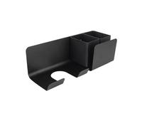 GIUPLOKID Scaffale portaoggetti per Parrucchieri, Porta Asciugacapelli E Piastra da Parete in Alluminio Multicolor Tazza Singola/Doppia(Black Double Cup)