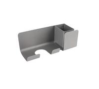 GIUPLOKID Scaffale portaoggetti per Parrucchieri, Porta Asciugacapelli E Piastra da Parete in Alluminio Multicolor Tazza Singola/Doppia(Grey Single Cup)