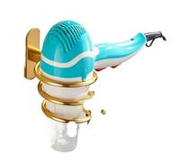 GIUPLOKID Scaffale portaoggetti per Parrucchieri, Supporto for asciugacapelli a Parete in Alluminio da 2 Pezzi, Supporto a Spirale Multicolore(Gold)