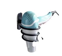 GIUPLOKID Scaffale portaoggetti per Parrucchieri, Supporto for asciugacapelli a Parete in Alluminio da 2 Pezzi, Supporto a Spirale Multicolore(Black)