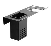 GIUPLOKID Scaffale portaoggetti per Parrucchieri, Supporto for asciugacapelli con Montaggio a Parete in Lega di Alluminio Nero 24,3x10x11,3 cm