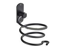 GIUPLOKID Scaffale portaoggetti per Parrucchieri, Supporto for asciugacapelli da Parete, Supporto Organizer in Lega di Alluminio Multicolore 2 Pezzi(Black)