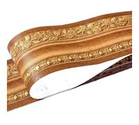 GIUPLOKID Wallpaper confini, Carta da parati autoadesiva Bordo giro vita Multicolor 5m Piastrella rustica in rilievo 3D(Light Brown European)