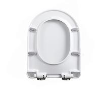 Giural 37 * 46cm,Sedile WC, Copriwater Universali D Forma,Tavoletta WC con Chiusura Ammortizzata, Rapido Montaggio, ASSE WC Antibatterico Facile da Pulire, Bianco