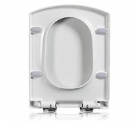 Giural 37 * 48cm,Copriwater Universali, Sedile WC con Chiusura Ammortizzata, Tavoletta WC di PP Materiale Robusto, A Forma Quadrato & Sgancio Rapido, ASSE WC Universale