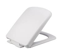 Giural Copriwater Rettangolare Sedile WC con Chiusura Ammortizzata, ASSE WC Quadrato da Polipropilene, ASSE WC con Sgancio Rapido E Cerniere Regolabili A 360°,04D