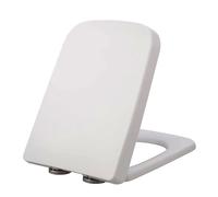Giural Copriwater Rettangolare Sedile WC con Chiusura Ammortizzata, ASSE WC Quadrato da Polipropilene, ASSE WC con Sgancio Rapido E Cerniere Regolabili A 360°,04A