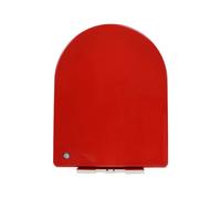 Giural Copriwater Sedile WC Colorato A Forma di D, Tavoletta WC con Chiusura Ammortizzata, Sedile WC A Sgancio Rapido, Facile da Pulire, con Paraurti Antiscivolo per Il Bagno,Rosso
