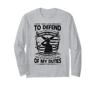 Giuramento americano veterano patriottico difendere la costituzione Maglia a Manica