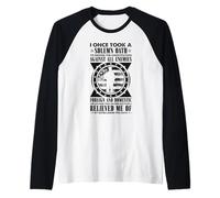 Giuramento americano veterano patriottico difendere la costituzione Maglia con Maniche Raglan