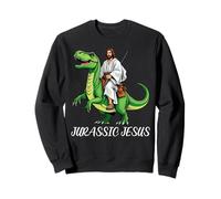 Giurassico Gesù Funny Christian Funny Gesù A Funny T-Rex Felpa