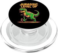 Giurassico Livello Up Pixel Dinosaur Compleanno Gamer PopSockets PopGrip per MagSafe