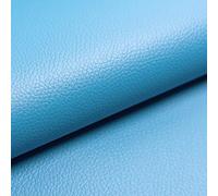 GIURI TESSUTI - BREMA Similpelle anti screpolatura - Tessuto al metro idrorepellente per arredo, tappezzeria interni, divani - Ecopelle Altezza 140 cm, 1 quantità = 3 metri (Azzurro)
