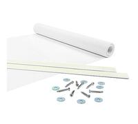 Giuri Tessuti - Fasce in PVC Microforato Mesh per Copertura ad Onda di Gazebo e Pergola - Telo ombreggiante ignifugo (Bianco, 60x550cm)