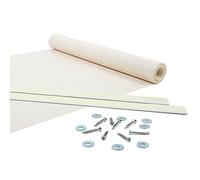 Giuri Tessuti - Fasce in PVC Microforato Mesh per Copertura ad Onda di Gazebo e Pergola - Telo ombreggiante ignifugo (Champagne, 50x650cm)