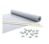 Giuri Tessuti - Fasce in PVC Pieno per Copertura ad Onda di Gazebo e Pergola - Telo ombreggiante ignifugo (Grigio, 50x350cm)