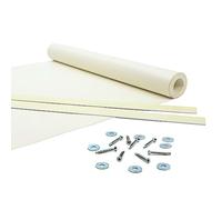 Giuri Tessuti - Fasce in PVC Pieno per Copertura ad Onda di Gazebo e Pergola - Telo ombreggiante ignifugo (Panna, 45x650cm)