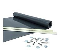 Giuri Tessuti - Fasce in PVC Pieno per Copertura ad Onda di Gazebo e Pergola - Telo ombreggiante ignifugo (Antracite, 45x250cm)