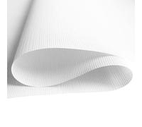 Giuri Tessuti - Fascia Ombreggiante in PVC Microforato da 330 g/m² per Pergola e Gazebo - Telo Copertura a Onda da Esterno al Metro Lineare (H 50 cm, Bianco)