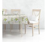 Giuri Tessuti - Tovaglia impermeabile in tela di cotone cerato - Lavabile - Bordata - Antimacchia - Made in Italy (140x140cm, Tazze Verdi)