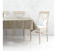 Giuri Tessuti - Tovaglia impermeabile in tela di cotone cerato - Lavabile - Bordata - Antimacchia - Made in Italy (240x140cm, Fiori Verdi)