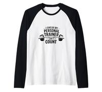 Giuro Che Il Mio Personal Trainer Non può contare Divertente Allenamento in Palestra Maglia con Maniche Raglan