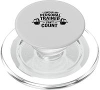 Giuro che il mio personal trainer non può contare divertente allenamento in palestra PopSockets PopGrip per MagSafe