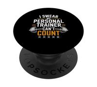 Giuro che il mio personal trainer non può contare divertente palestra fitness PopSockets PopGrip Adesivo