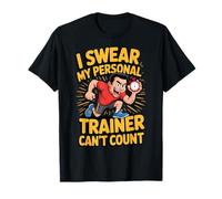 Giuro Che Il Mio Personal Trainer Non può contare Il Fitness Maglietta