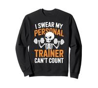 Giuro che il mio personal trainer non può contare l'umorismo dell'allenamento in palestra Felpa