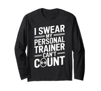 Giuro Che Il Mio Personal Trainer Non può contare l'umorismo dell'allenamento in Palestra Maglia a Manica